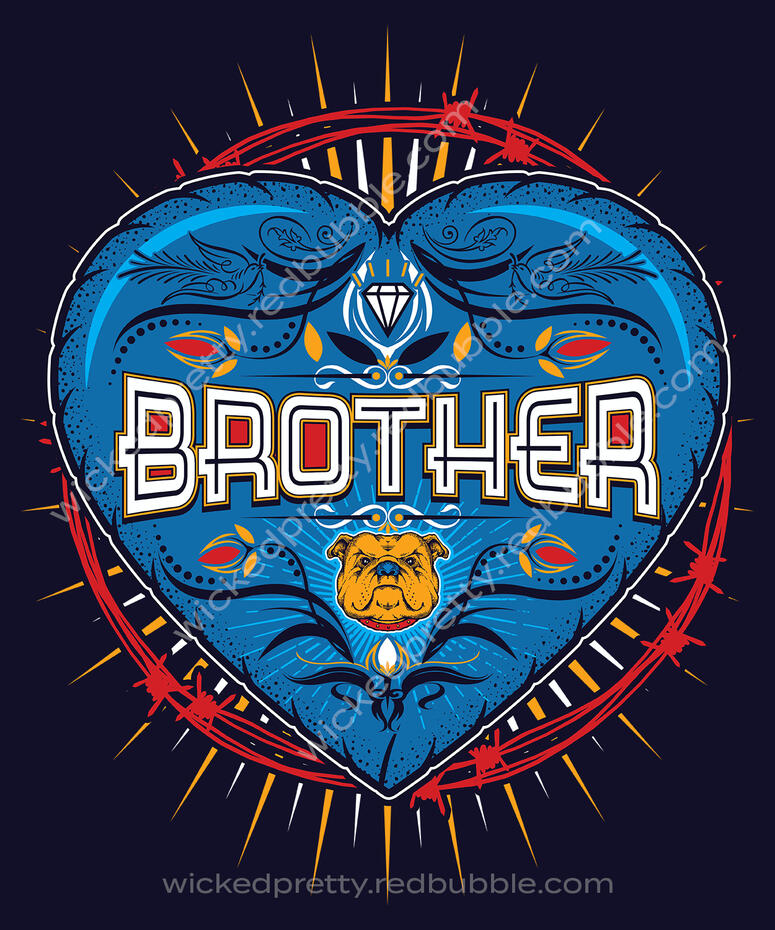 Ornamental Tattoo Style Heart - BROTHER