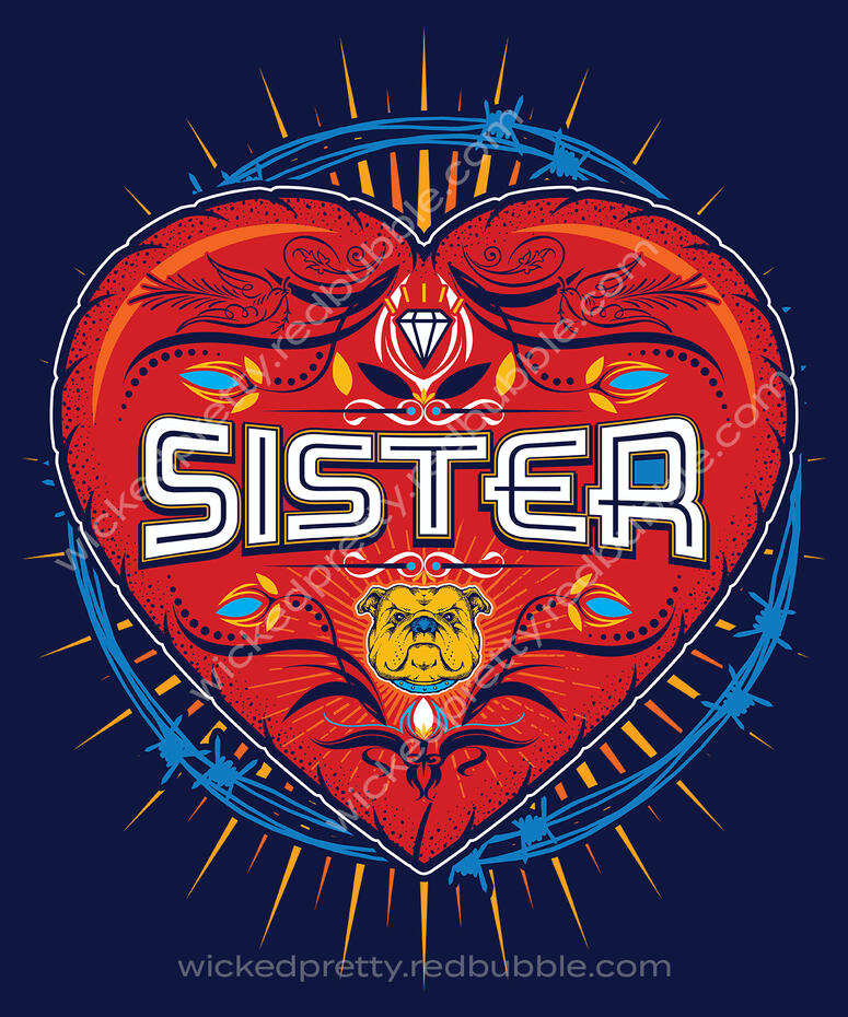 Ornamental Tattoo Style Heart- SISTER