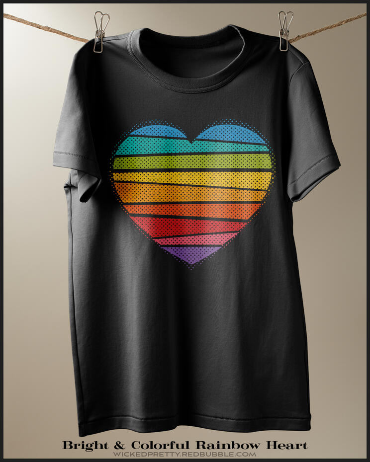 Bright &amp; Colorful Rainbow Heart