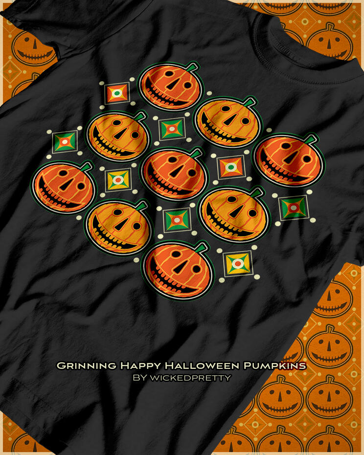 Grinning Happy Halloween Pumpkins 🎃🎃🎃