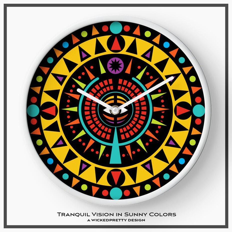 Tranquil Vision in Sunny Colors Clock