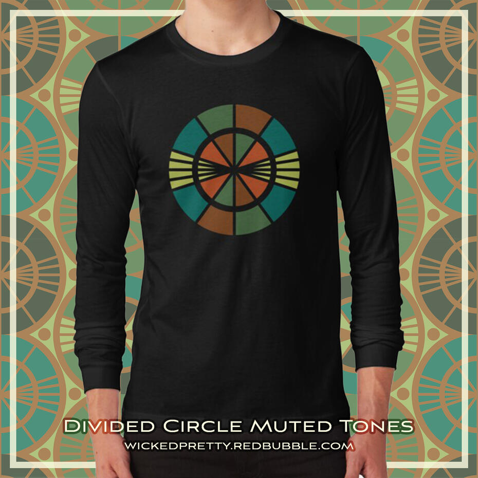 Divided Circle Muted Tones - Long Sleeve Tee