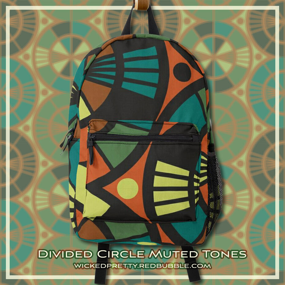 Divided Circle Muted Tones - Backpack