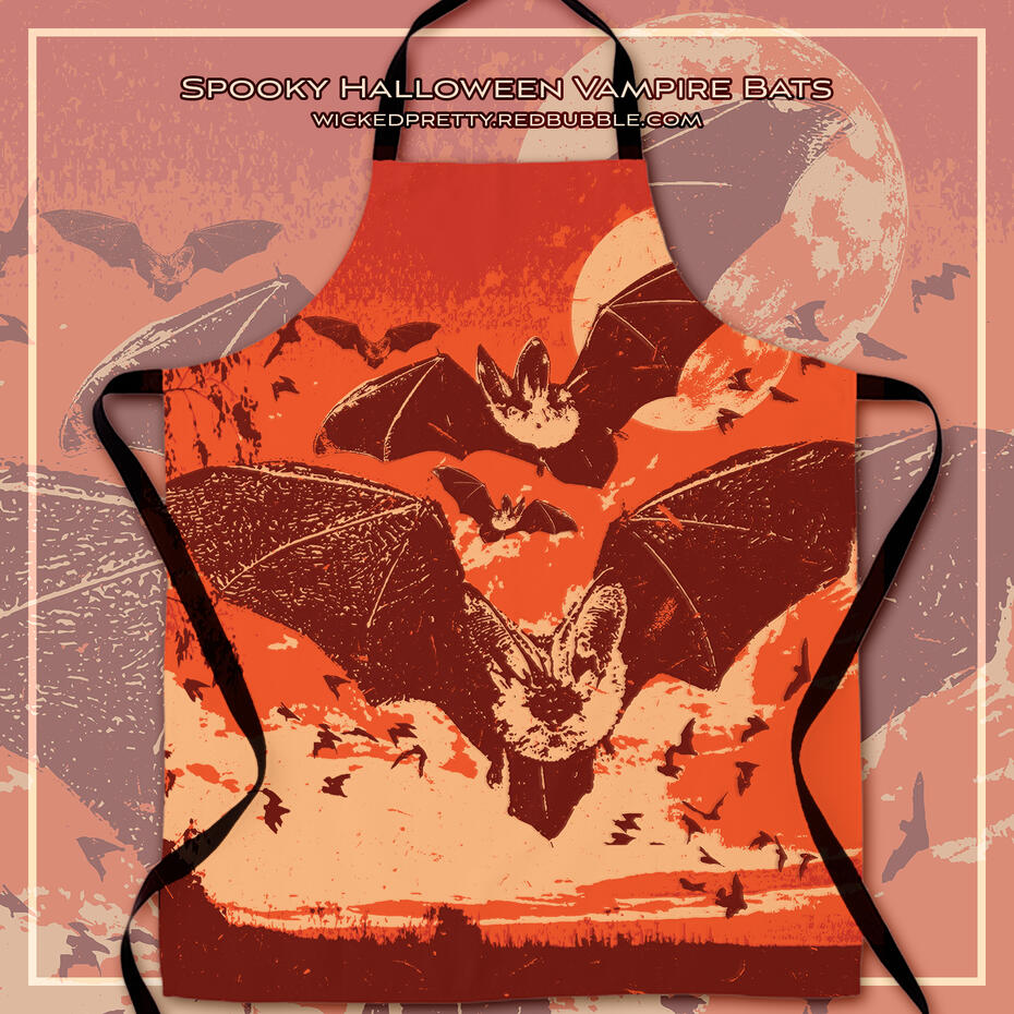 Spooky Halloween Vampire Bats