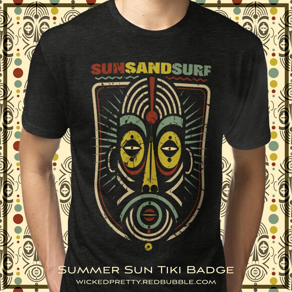 Summer Sun Tiki Badge