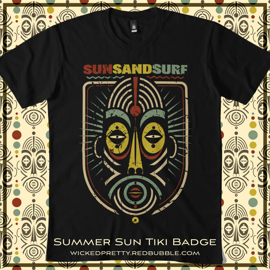 Summer Sun Tiki Badge