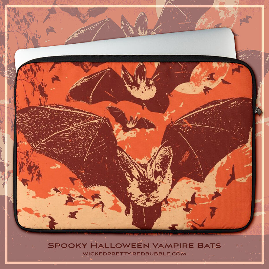 Spooky Halloween Vampire Bats