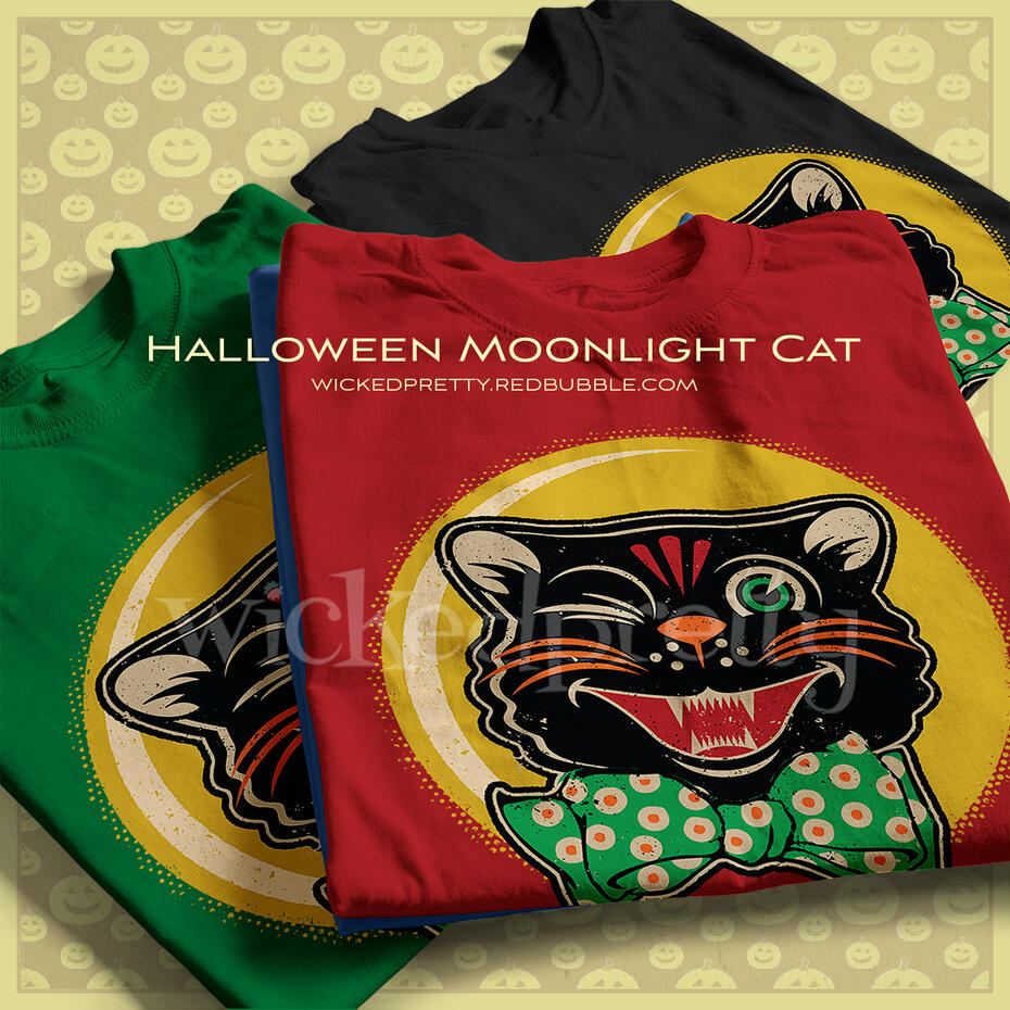 Halloween Moonlight Cat