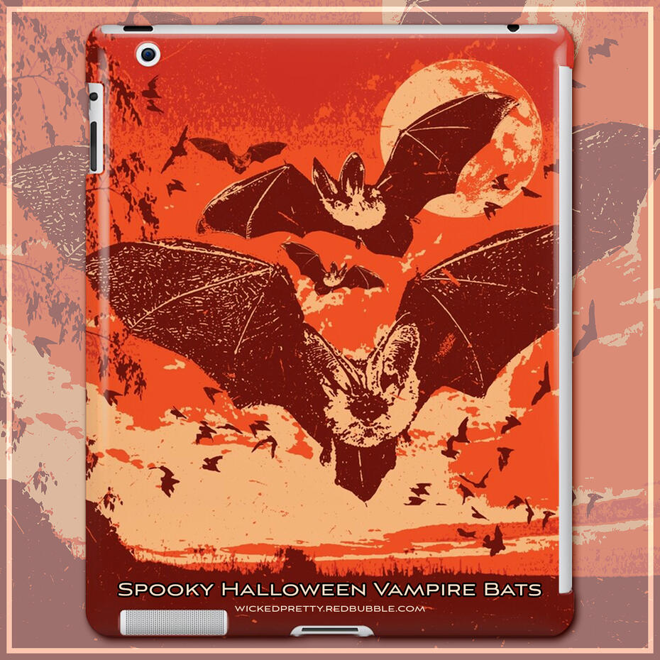 Spooky Halloween Vampire Bats