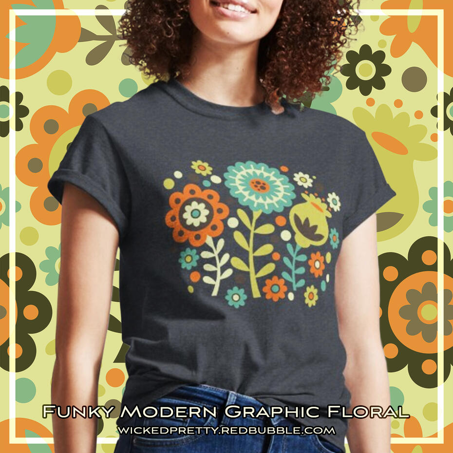Funky Modern Graphic Floral