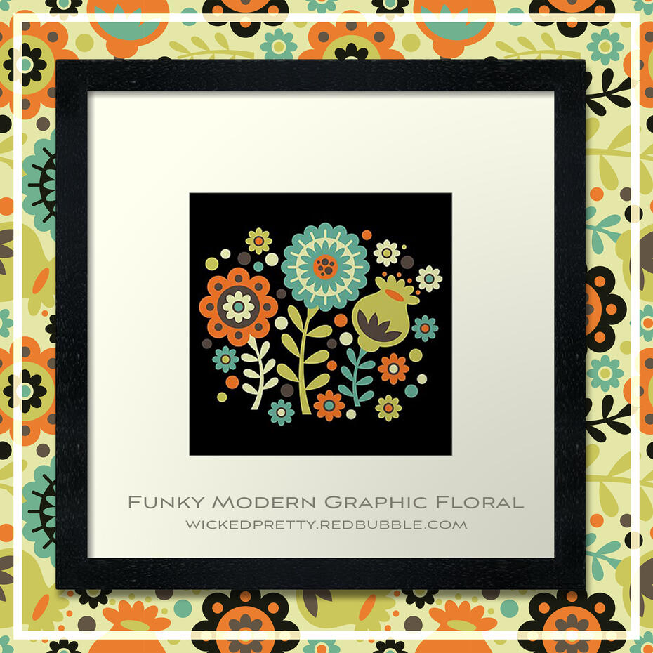 Funky Modern Graphic Floral