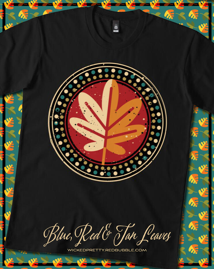 Blue, Red &amp; Tan Leaves