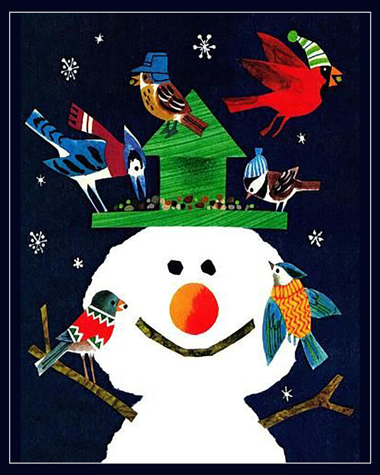 Snowman and Friends - Jack and Jill Magazine, January 1980 by Allan Eitzen