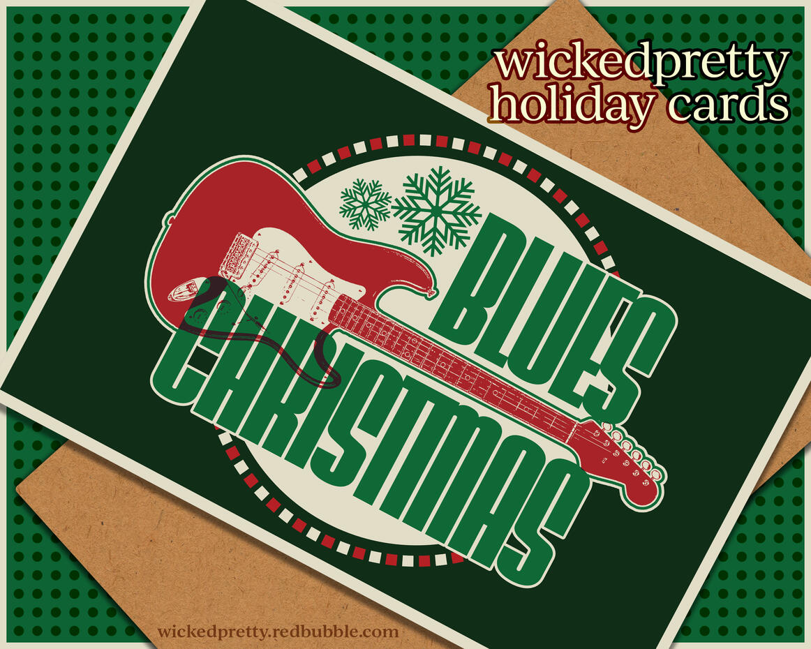 Merry Blues Christmas / Greeting Card