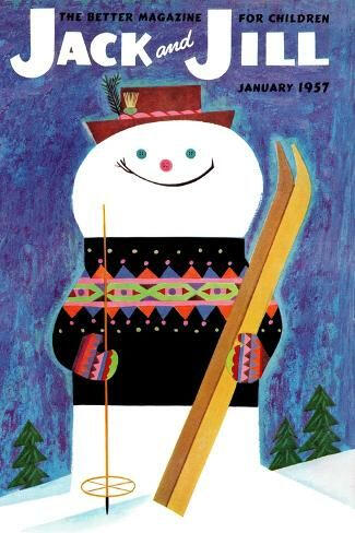 Smiley Snowman - Jack and Jill, January 1957