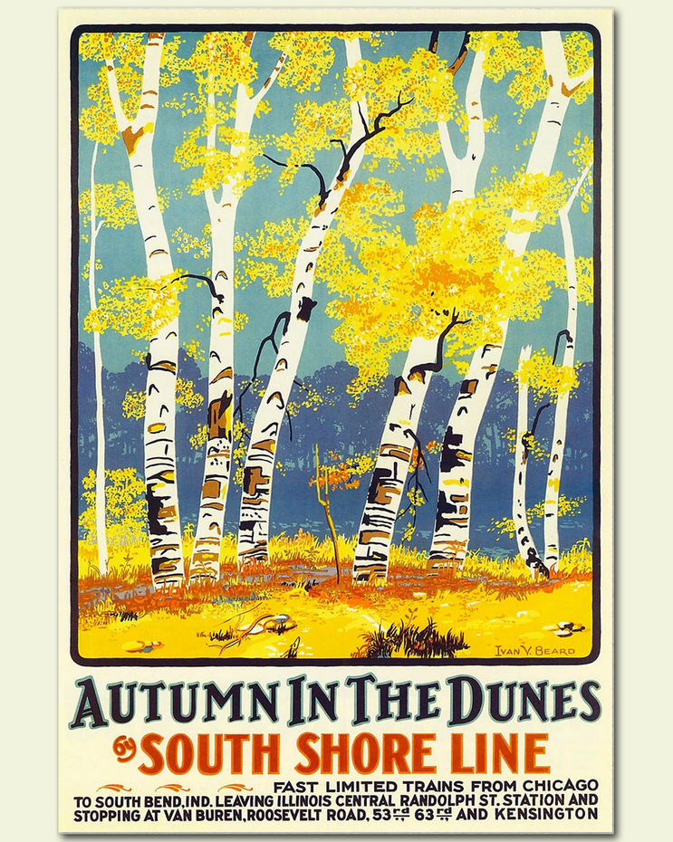 Autumn in the Dunes / South Shore Poster. Artist: Ivan V. Beard