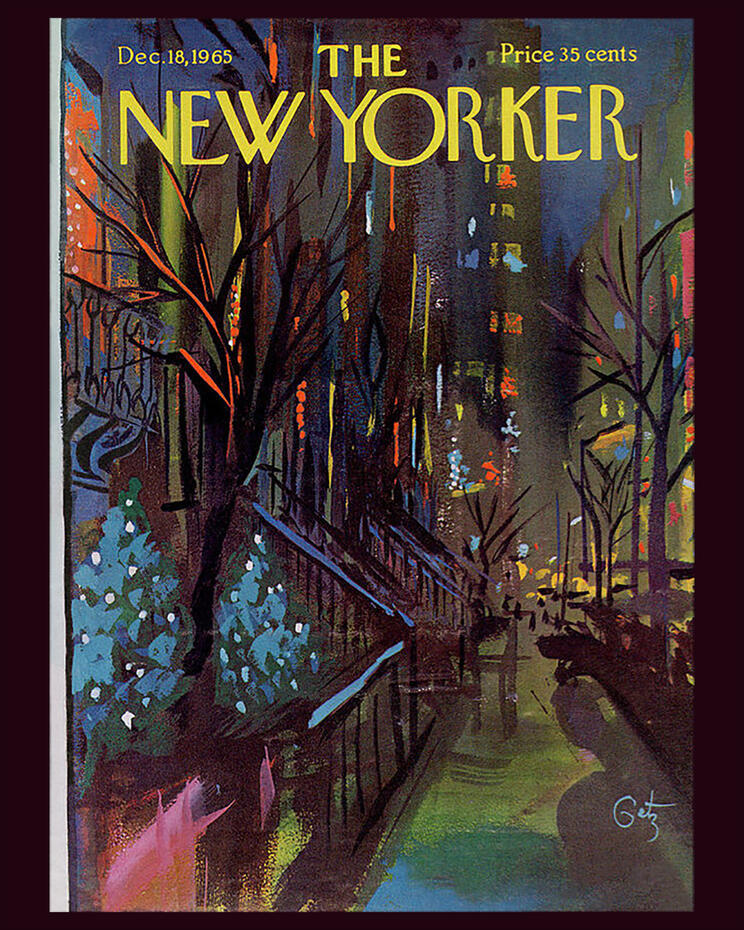Christmas in New York by Arthur Getz-The New Yorker, December 18, 1965