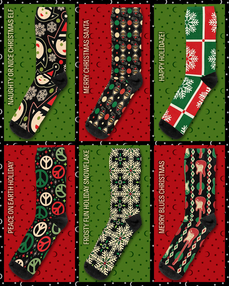 Keep your tootsies toasty with wickedpretty socks for the holidays.