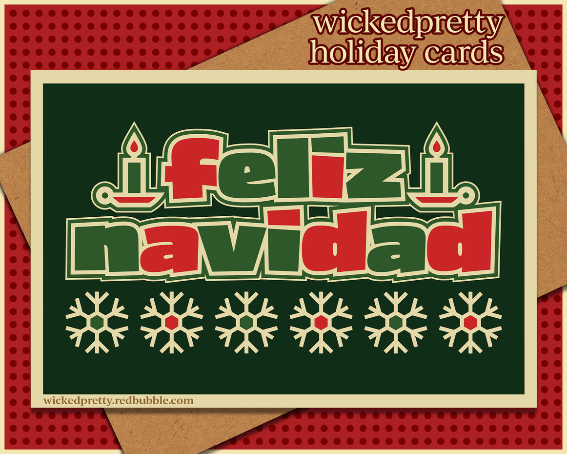 Retro Holiday Feliz Navidad / Greeting Card