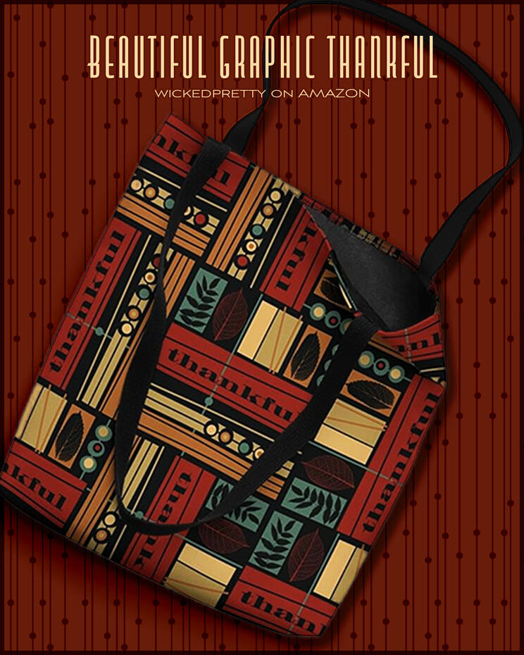 Beautiful Graphic Thankful Tote Bag