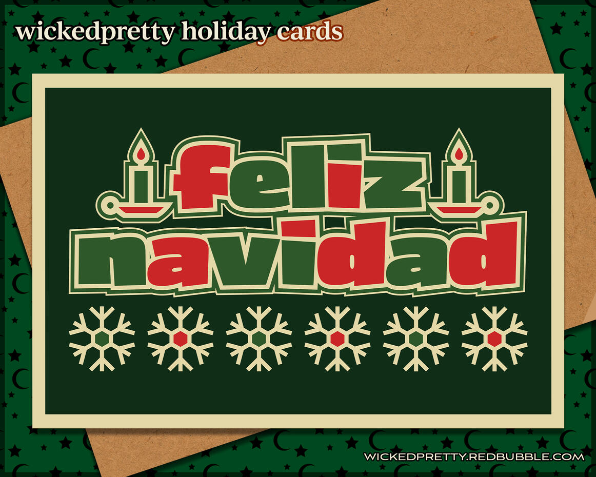 Retro Holiday Feliz Navidad Greeting Card