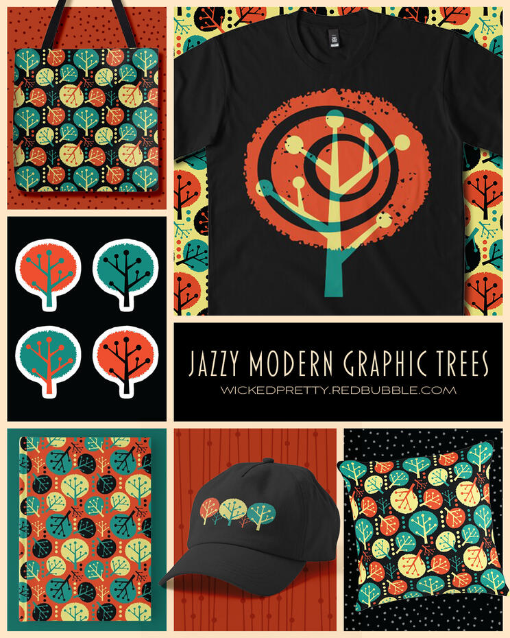 Jazzy Modern Graphic Trees