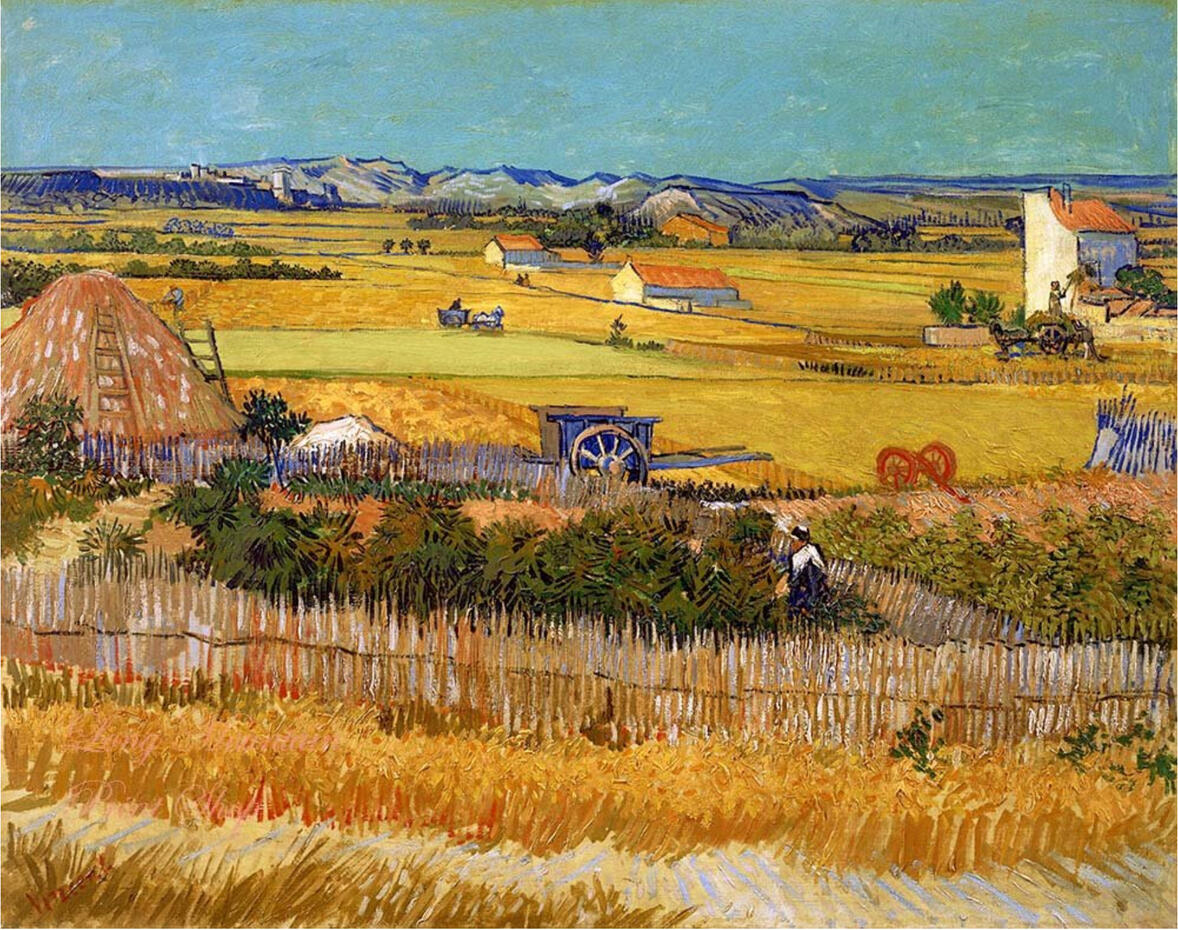 The Harvest – The Plain of Crau (1888), Vincent van Gogh