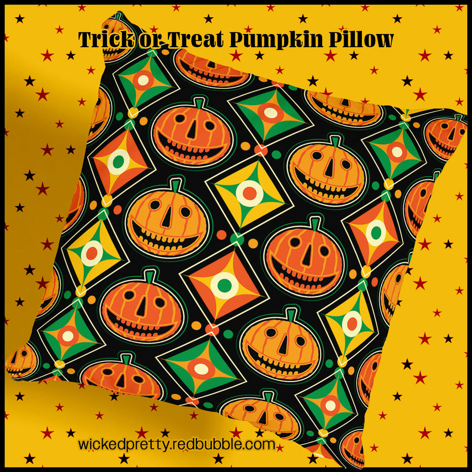 Trick or Treat Pumpkin Pillow