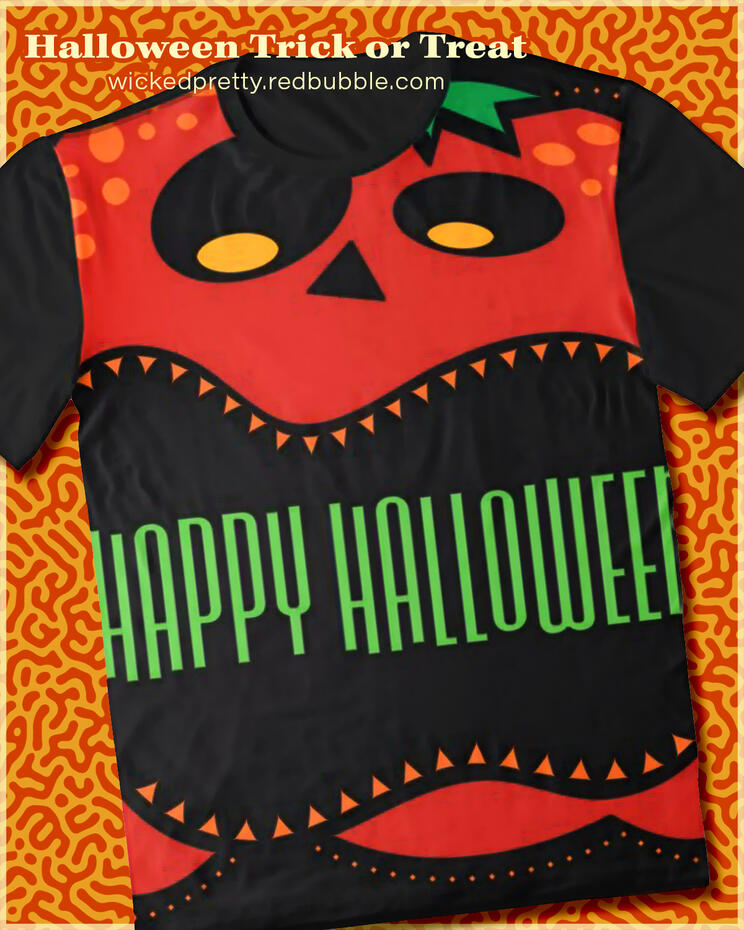 Happy Halloween Pumpkin Graphic T-Shirt