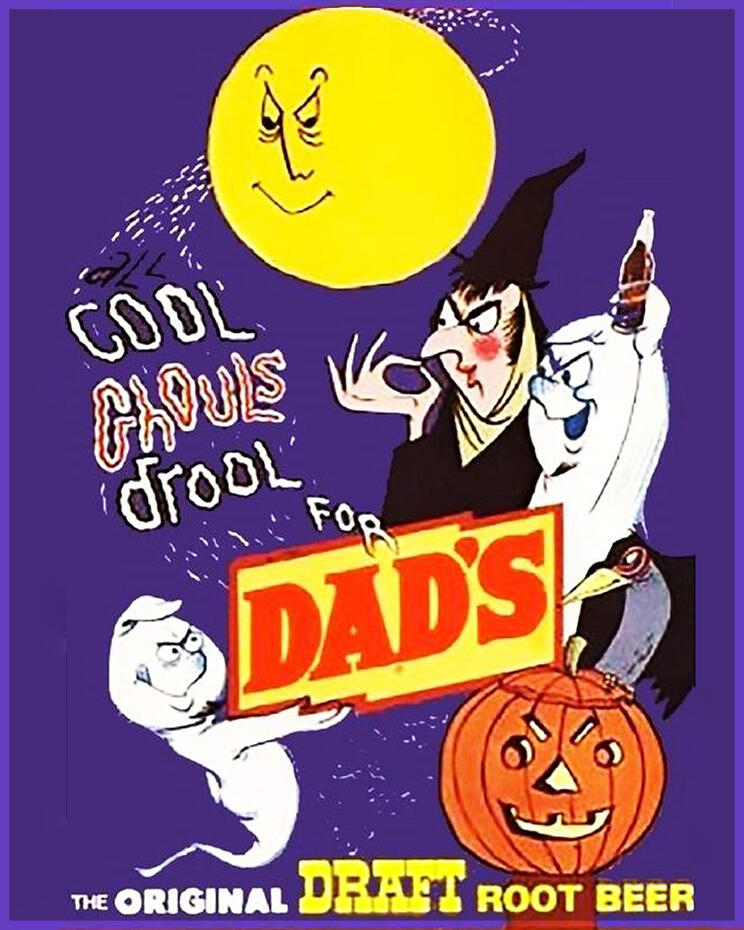 Vintage Dad's Root Beer Halloween ad