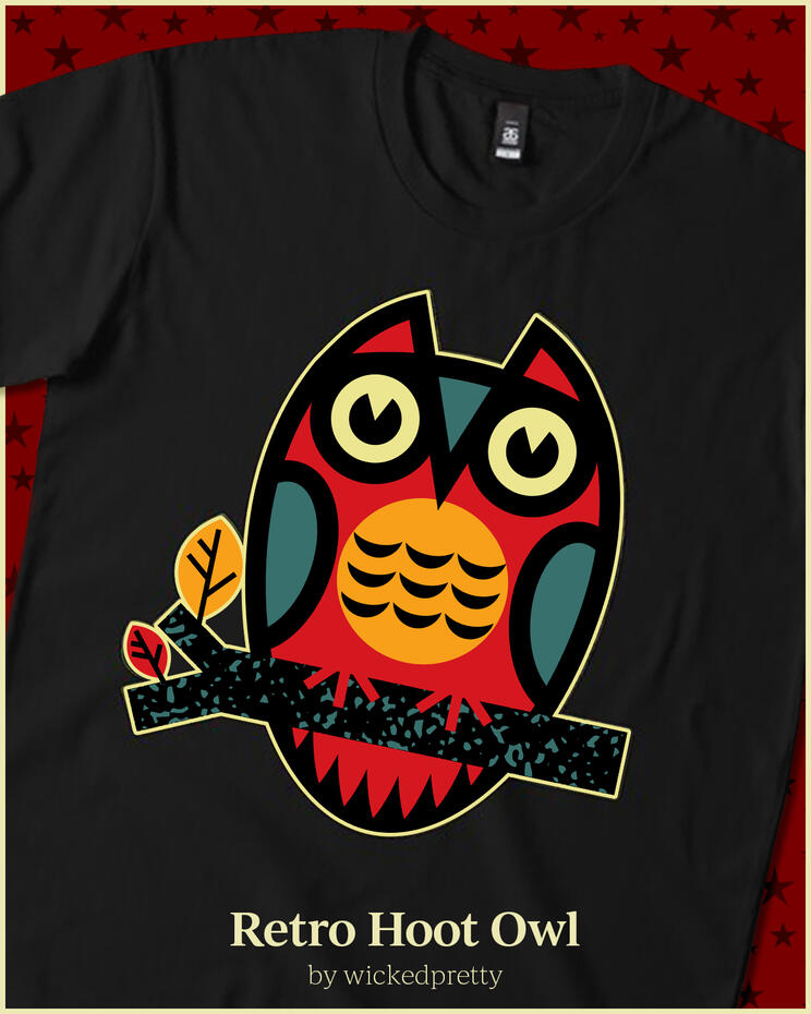 Retro Hoot Owl T-Shirt
