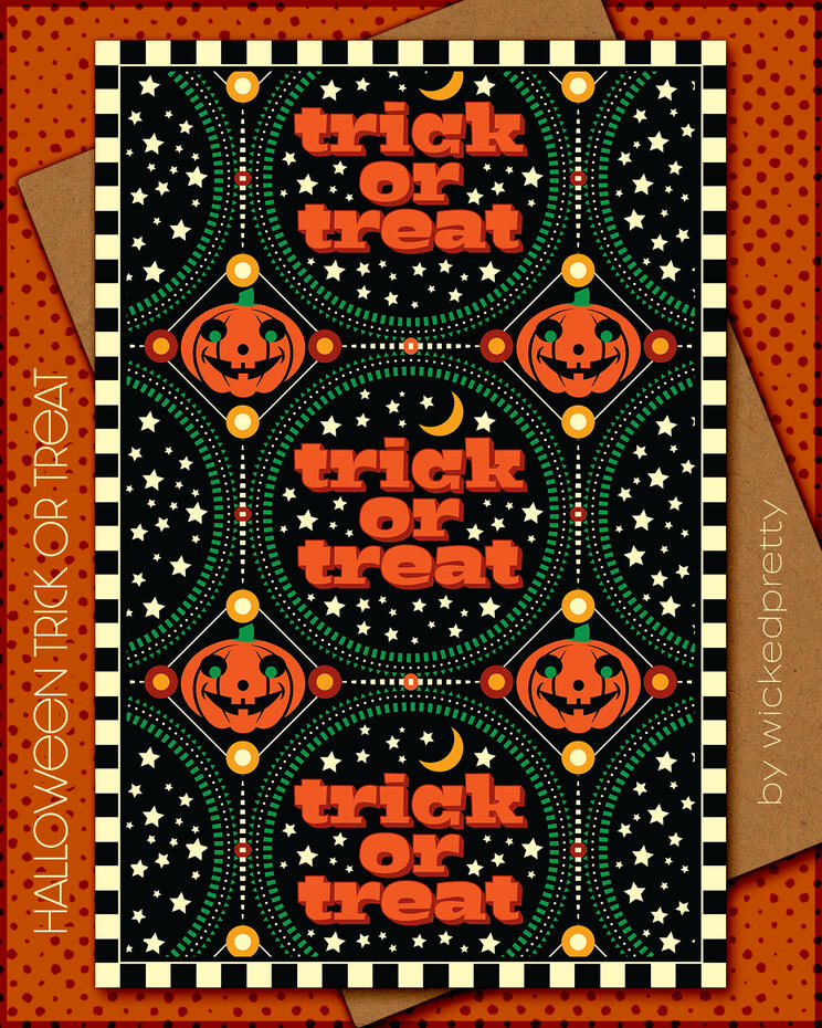 Halloween Trick or Treat Greeting Card